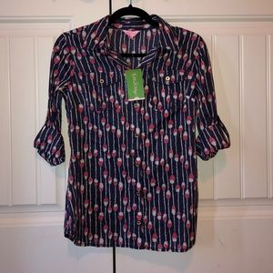 Brand new lily pulitzer button up shirt